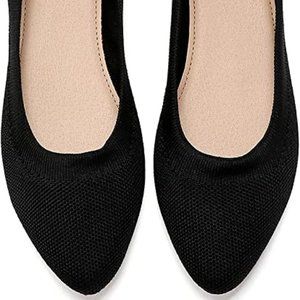 Shupua Women's Flats Black Flats Shoes Pointed Toe Ballet Flats Comfortable Bow